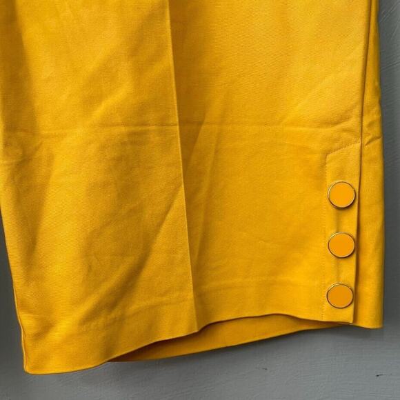 Lane Bryant Plus Size 28 Laney Yellow Capris Crop Pants Classic Wide Leg Twee - Picture 3 of 14